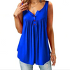 Comfy Loose Button Sleeveless Tank Top For Women