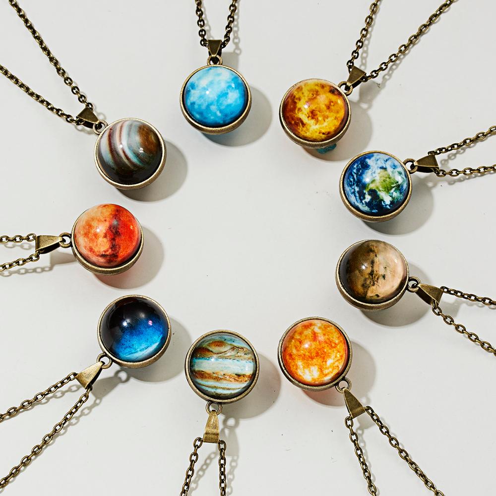 Unisex Glow In The Dark Galaxy Necklace