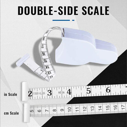 BODY MEASURE TAPE 60 INCH (150CM), AUTOMATIC TELESCOPIC TAPE WITH CM/INCH